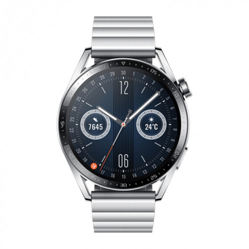 Huawei Watch GT 3 montre Smart Watch 46mm Bracelet en acier inoxydable, écran amolé de 1,43 pouce, Support de la fréquence cardiaque de la fréquence cardiaque / GPS / Durée de vie de la batterie de 14 jours / NFC SH6767298-018