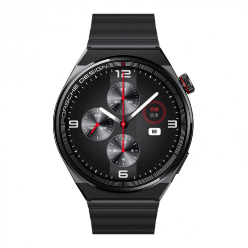 Huawei Watch GT 3 Porsche ver. Smart Watch 46 mm en titane en titane, écran AMOLED de 1,43 pouce, support des modes de surveillance / GPS / 100+ Sport (noir) SH790B1475-07