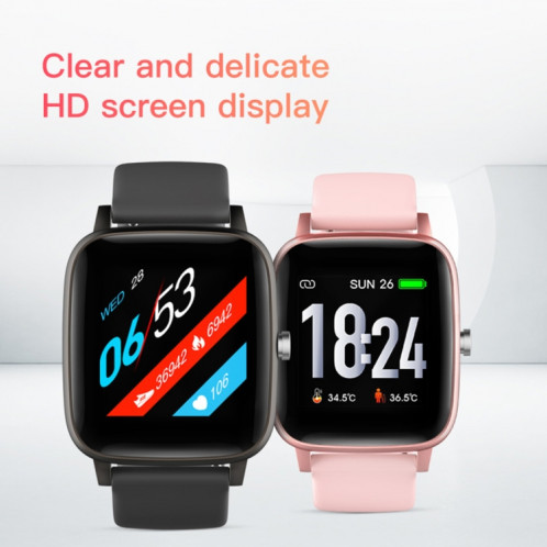 T98 Montre intelligente à écran couleur de 1,4 pouces, étanche IP67, mesure de la température corporelle de soutien / surveillance de la fréquence cardiaque / surveillance de la pression artérielle / rappel SH786H543-014