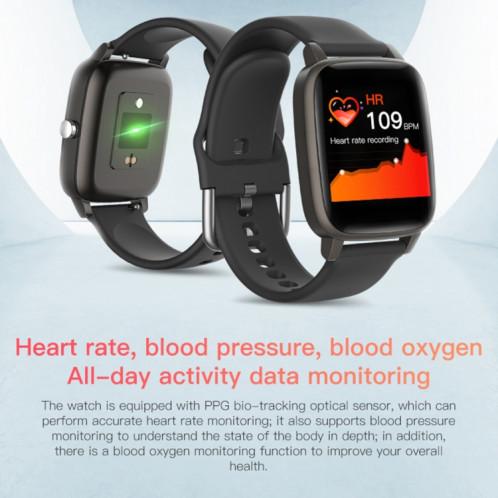 T98 Montre intelligente à écran couleur de 1,4 pouces, étanche IP67, mesure de la température corporelle de soutien / surveillance de la fréquence cardiaque / surveillance de la pression artérielle / rappel SH786H543-014