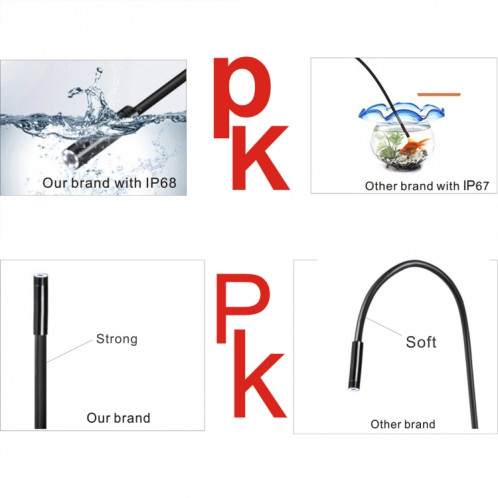 2.0MP HD Caméra WiFi Endoscope Snake Tube Caméra d'inspection avec 8 LED, imperméable IP68, diamètre de la lentille: 8mm, longueur: 3,5 m, ligne douce SH8872652-07
