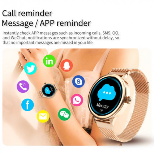 LOKMAT M4 Montre intelligente de cycle menstruel étanche pour femme (Or) SL913J1879-07