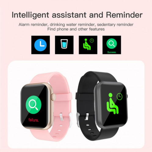 LOKMAT R3L Montre intelligente de santé étanche, podomètre / Sommeil / Fréquence cardiaque / Oxygène sanguin / Tensiomètre (Or) SL917J582-07