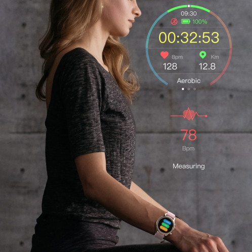 Montre intelligente étanche LOKMAT TIME, moniteur de fréquence cardiaque/tension artérielle/gestion physiologique (noir) SL919B392-07