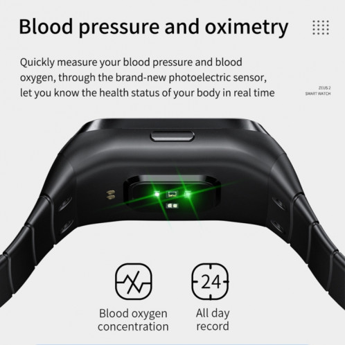 LOKMAT ZEUS 2 Montre intelligente étanche à écran de 1,69 pouces, GPS / Fréquence cardiaque / Oxygène sanguin / Tensiomètre (Rouge) SL920R1685-07