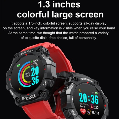FD68 1,3 pouce Color Round Sport Smart Watch, Soutenir le mode cardiaque / mode multi-sports (rose) SH460F1894-07