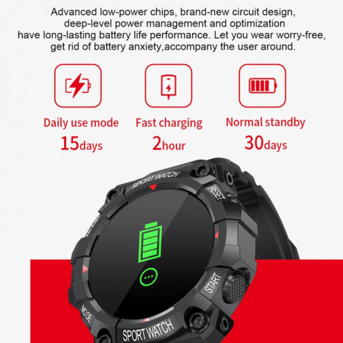 FD68 1,3 pouce Color Round Sport Smart Watch, Soutenir le mode cardiaque / mode multi-sports (rose) SH460F1894-07