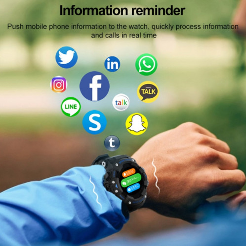 LC11 1,28 pouce TFT Screen Sports Smart Smart Watch, IP68 Soutien imperméable et surveillance de la pression artérielle (noir) SH513B900-07