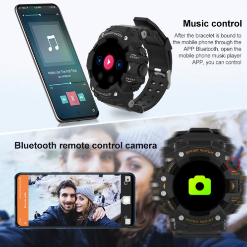 LC11 1,28 pouce TFT Screen Sports Smart Smart Watch, IP68 Soutien imperméable et surveillance de la pression artérielle (noir) SH513B900-07