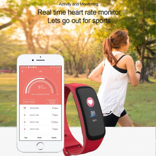 TLW B1 Plus Fitness Tracker 0.96 pouces couleur écran Bluetooth 4.0 bracelet bracelet intelligent, IP67 étanche, soutien des sports mode / moniteur de fréquence cardiaque / moniteur de sommeil / informations rappel SH686R397-011