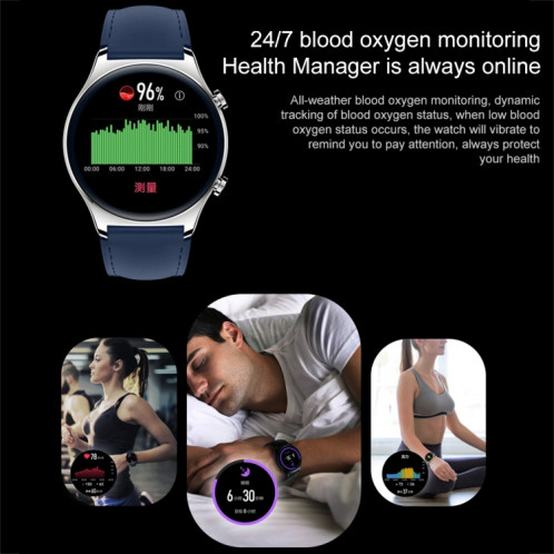 Honor GS 3 Smart Watch, écran de 1,43 pouce, Support Surveillance de la fréquence cardiaque / Call Bluetooth / GPS / NFC (Noir) SH775B1795-07