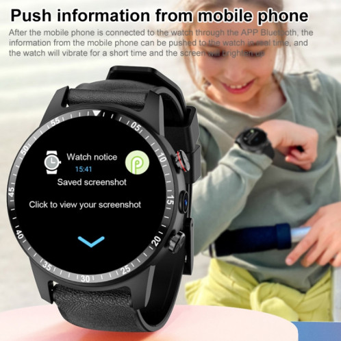Uniwa KW390 1.39 pouces Scragine 4G Smart Watch, 4GB + 64 Go Android 8.1, Support Surveillance de la fréquence cardiaque / GPS / Alipay SU978554-07