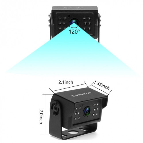 A1510 7 pouces HD voiture 12 IR Vision nocturne vue arrière sauvegarde double caméra moniteur de recul, avec câble de 15 m SH11021587-08