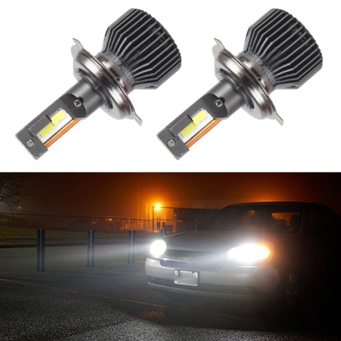 K11 1 paire H4 12V / 75W / 6000K / 9000LM phare LED de voiture (lumière blanche) SH97WL1204-08