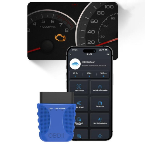 V30 12V Car OBD2 ELM327 Instrument de diagnostic de défaut de connexion Bluetooth SH2366658-09