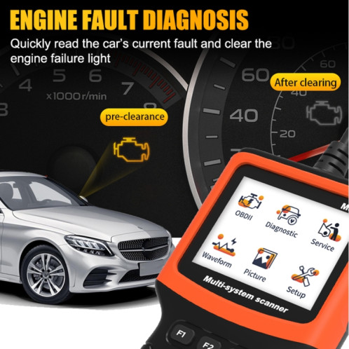 Détecteur de défaut de scanner de lecteur de code de voiture M301 9-18V OBD2 SH23671045-013