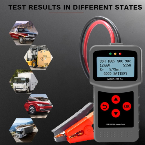 Testeur de batterie de voiture MICRO-200 PRO, analyseur de résistance interne de batterie, Version européenne occidentale SH25681662-010