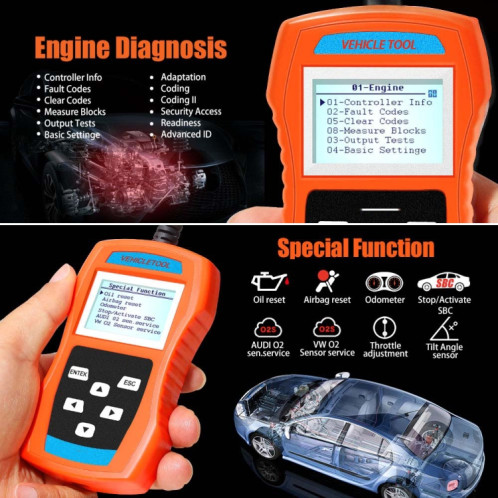 Outil de Diagnostic de détecteur de défauts OBD2, Mini lecteur de Code de voiture VAG506M, Version européenne du sud SH25841618-07