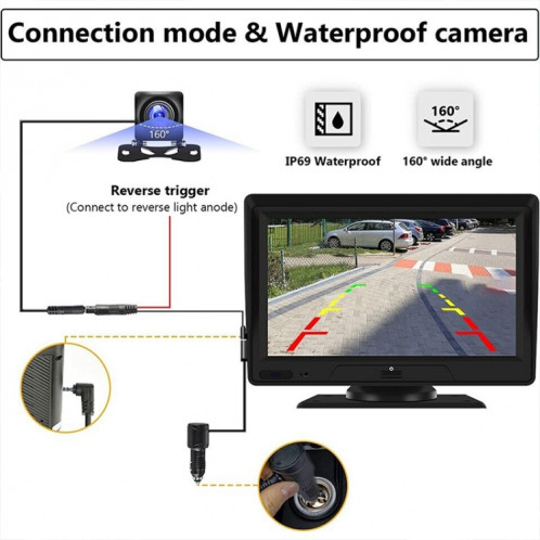 P702D – navigateur de voiture sans fil, écran tactile Portable de 7 pouces, enregistreur de conduite intelligent à double objectif SH291636-08