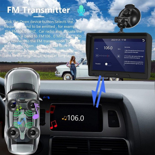 P702D – navigateur de voiture sans fil, écran tactile Portable de 7 pouces, enregistreur de conduite intelligent à double objectif SH291636-08