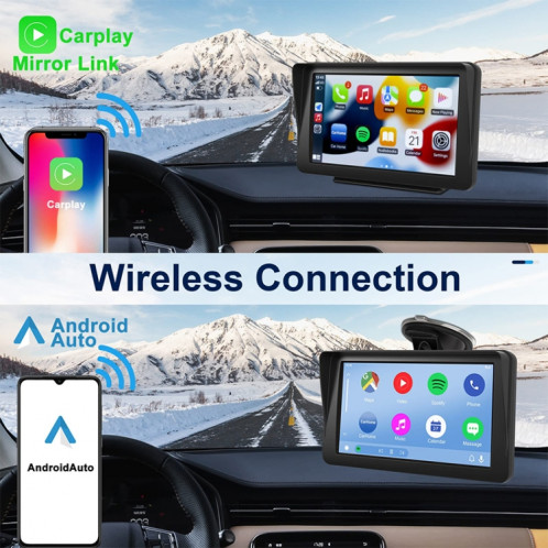 P701S 7 pouces Portable écran tactile sans fil navigateur de voiture intelligent CarPlay Bluetooth Image d'inversion SH29171904-06