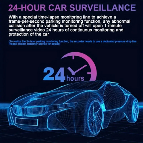 Enregistreur de conduite à double objectif avant et intérieur à vision nocturne HD 1080P de 3,16 pouces SH29211828-09