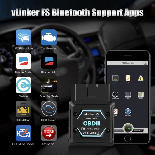 Outil de diagnostic Bluetooth OBD2 SV29481808-010