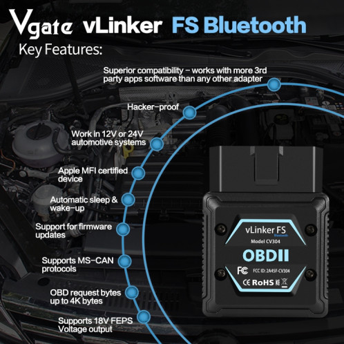 Outil de diagnostic Bluetooth OBD2 SV29481808-010