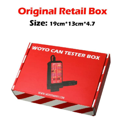 WOYO CTB007 Boîte de test CAN 12 V 24 V OBD2 avec câble de 27 po / 59 po pour tous les outils de diagnostic automobile (noir et rouge) SH58BR735-010