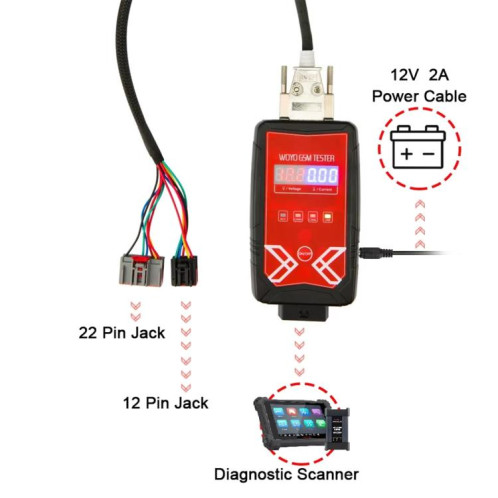 Kit de test de module de changement de vitesse WOYO PL005, outil de diagnostic de réparation de bouton de levage pour Range Rover Jaguar (noir et rouge) SH86BR1821-09