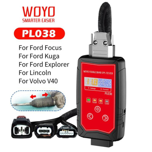 WOYO PL038 pour Ford Focus, Kuga, Explorer, Lincoln, Volvo V40 Iron Shell moteur de volant électrique testeur EPS (noir rouge) SH88BR47-07