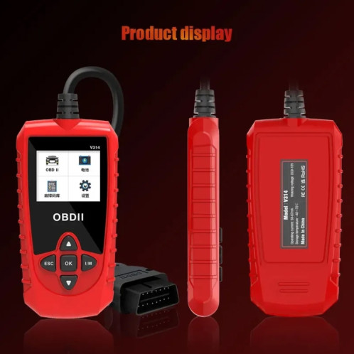 Lecteur de Code d'effacement de défaut d'instrument de Diagnostic d'obd de voiture de V314 SH74121897-012