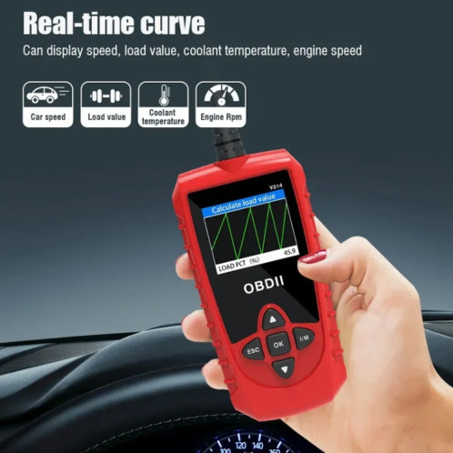 Lecteur de Code d'effacement de défaut d'instrument de Diagnostic d'obd de voiture de V314 SH74121897-012