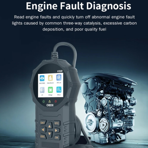 Lecteur de Code d'effacement de défaut d'instrument de Diagnostic de voiture OBD2 de V320 SH74131327-012