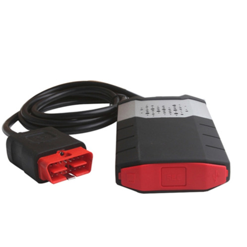 Câbles de diagnostic Bluetooth pour voiture, outil de diagnostic OBD2 en alliage d'aluminium Delphi DS150E (rouge) SH851R1736-05
