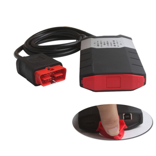 Câbles de diagnostic Bluetooth pour voiture, outil de diagnostic OBD2 en alliage d'aluminium Delphi DS150E (rouge) SH851R1736-05