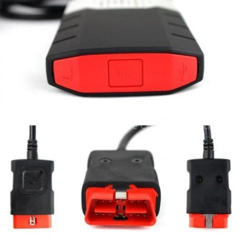 Câbles de diagnostic Bluetooth pour voiture, outil de diagnostic OBD2 en alliage d'aluminium Delphi DS150E (rouge) SH851R1736-05