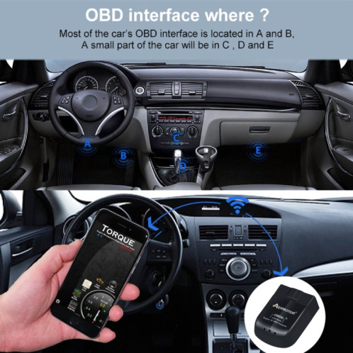 Outil de Diagnostic de panne de voiture ELM327WIFI V1.5 OBD2, puce PIC18F25K80 SH98551541-05