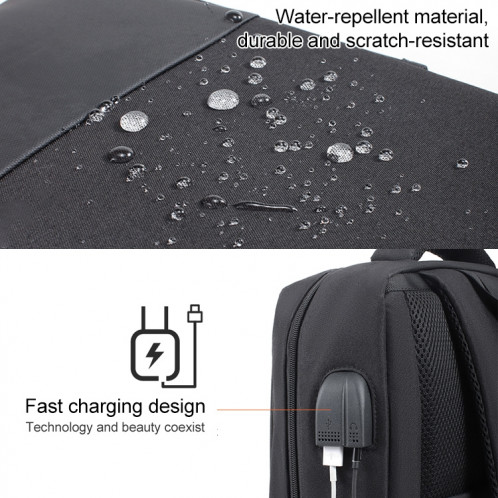 Sac à dos pour ordinateur portable Oxford multifonctionnel CXS-611 (noir) SH222B1342-07