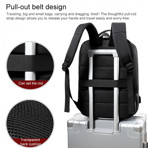 Sac à dos pour ordinateur portable Oxford CXS-618 Multifonctionnel Oxford (Noir) SH225B1869-07