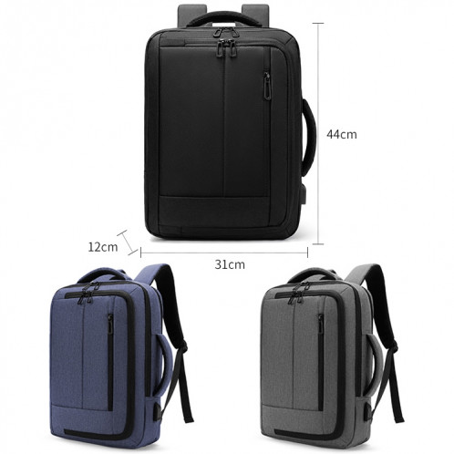 Sac à dos d'ordinateur portable Oxford multifonctionnel CXS-620 (noir) SH227B1708-07