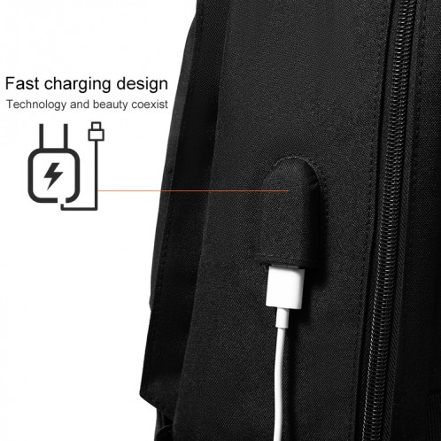 CXS-7303 Version améliorée Sac à dos pour ordinateur portable Oxford Multifonctionnel Oxford (Noir) SH235B1546-07