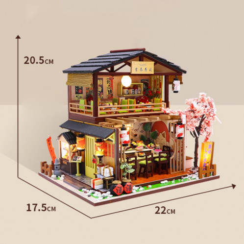 Cadeau d'anniversaire de restaurant japonais de sushi de maison modèle assemblé par bricolage créatif SH74121496-07