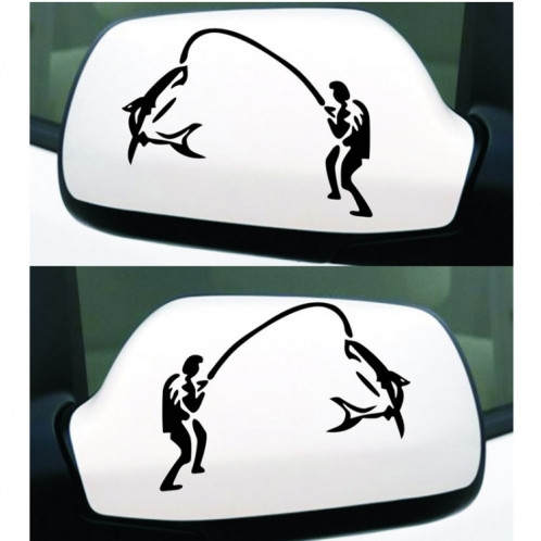 Autocollant réfléchissant de voiture, style pêche, double pêche, 10 PCS, Taille: 25cm x 9.5cm (Argent) SH153S1038-06
