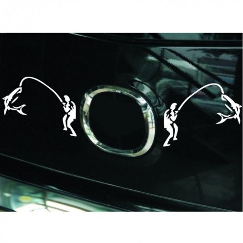 Autocollant réfléchissant de voiture, style pêche, double pêche, 10 PCS, Taille: 25cm x 9.5cm (Argent) SH153S1038-06