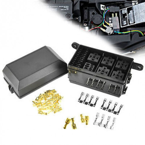 Boîte de relais de voiture à 6 voies de modification de voiture F2758 avec bornier SH03941980-06