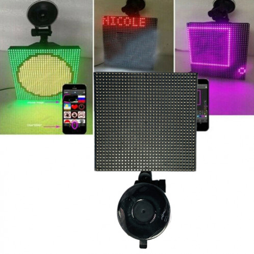 32x32 Pixel polychrome sans fil Bluetooth APP contrôle Emoji Smiley faces LED signe de voiture panneau d'éclairage d'affichage à LED SH045268-06