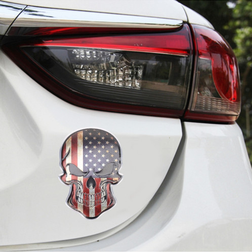 Autocollant décoratif en métal avec drapeau américain SH0487523-06