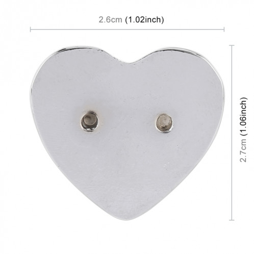 Autocollant décoratif en forme de coeur de voiture en métal (argent) SH548S707-05