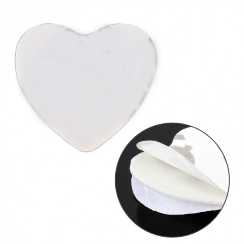 Autocollant décoratif en forme de coeur de voiture en métal (argent) SH548S707-05